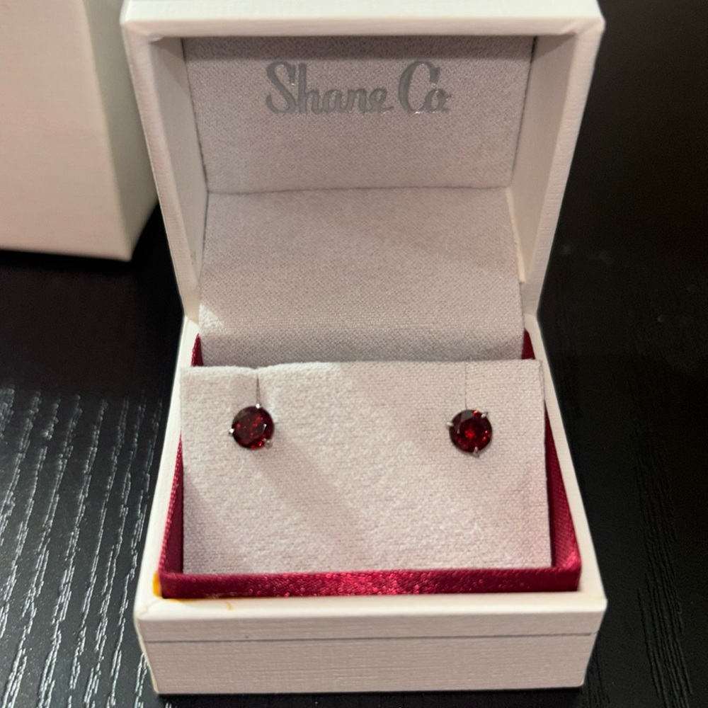 Garnet Studs Shane Co.